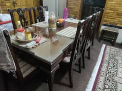 6 seater sheesham wood dining table