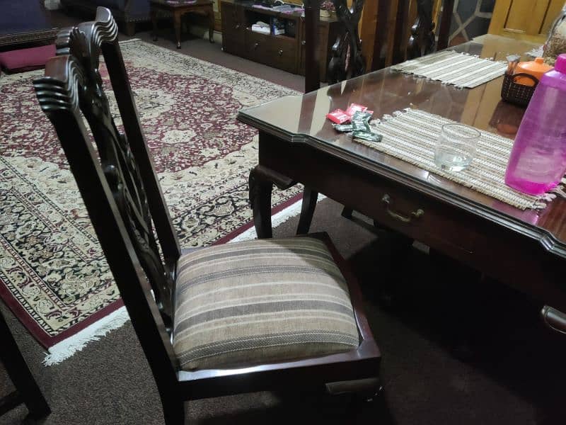 6 seater sheesham wood dining table 2