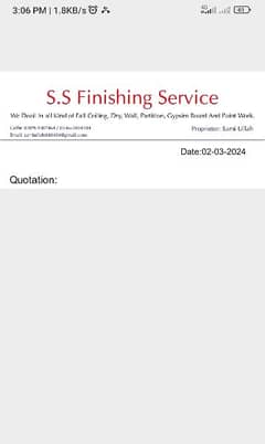 S. S Finishing Services