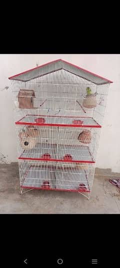 one month use cage new or parrot 6 pair argent sale