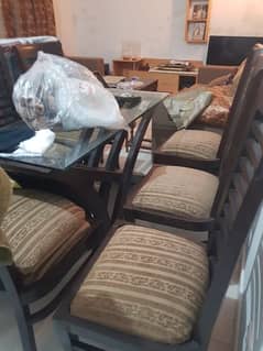 Dining Table for Sale 7 Seats and Frame without glass