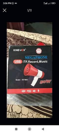 Megaphone Speaker KINGVOX Model KV786U3000