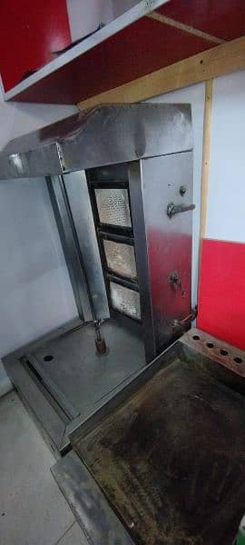 shawarma frame with stove for sale 4