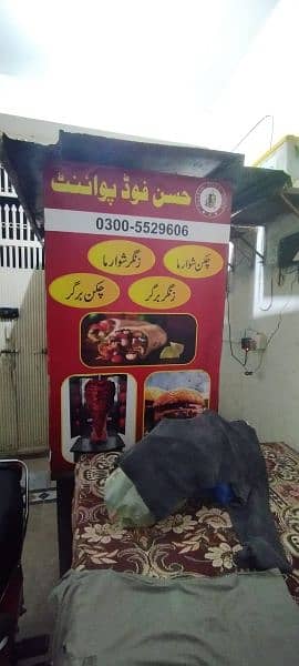 shawarma frame with stove for sale 6