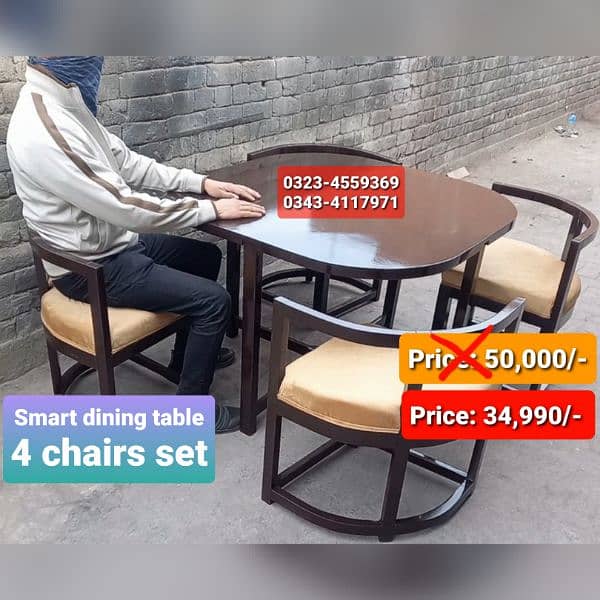 Smart dining table/round dining table/4 chair/6 chair/dining table 13