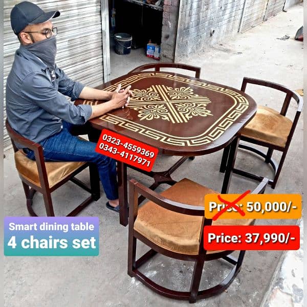 Smart dining table/round dining table/4 chair/6 chair/dining table 15