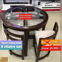 Smart dining table/round dining table/4 chair/6 chair/dining table 0