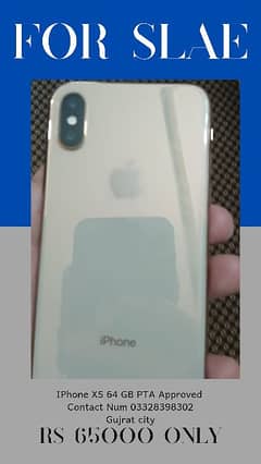 iPhone XS 64GB PTA Approved . Rs. 65,000 (Negotiable)