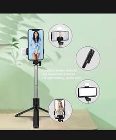 Ultimate 4-in-1 Selfie Stick: Capture, Illuminate, and Share Anywhere!