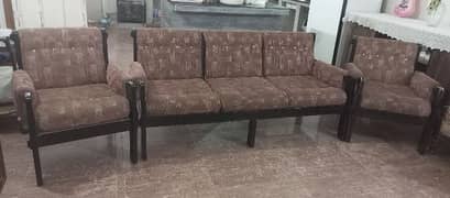 wooden framed sofa set