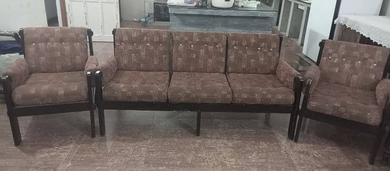 wooden framed sofa set 1