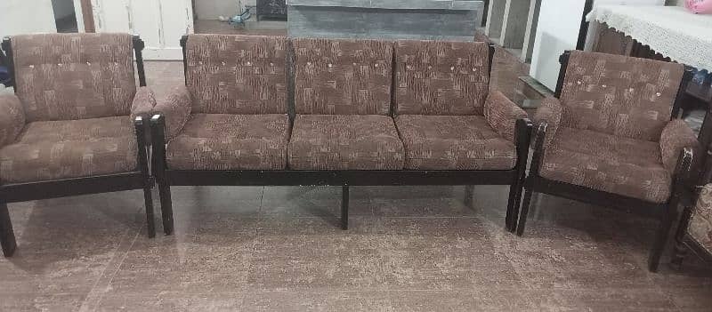 wooden framed sofa set 2