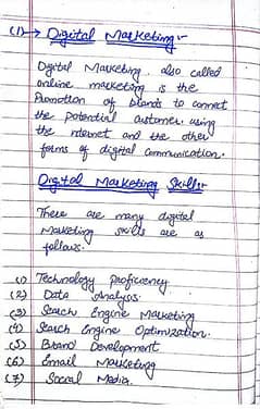 Handwriting Assignment work