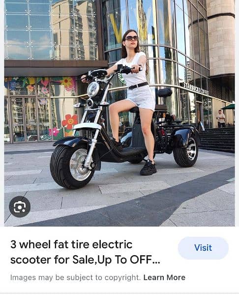 electric scooter Harley style 3 wheel 1