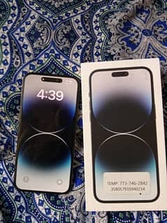 Iphone 14 Pro Max Black Color Water Pack with Box 128GB non pta LLA