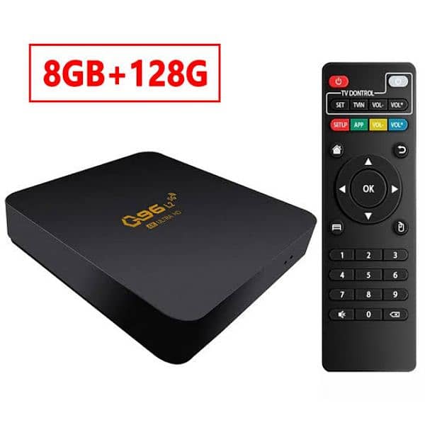 Android TV Box X96q Mini 4+64gb with 5000 free channels t9 air mouse 2