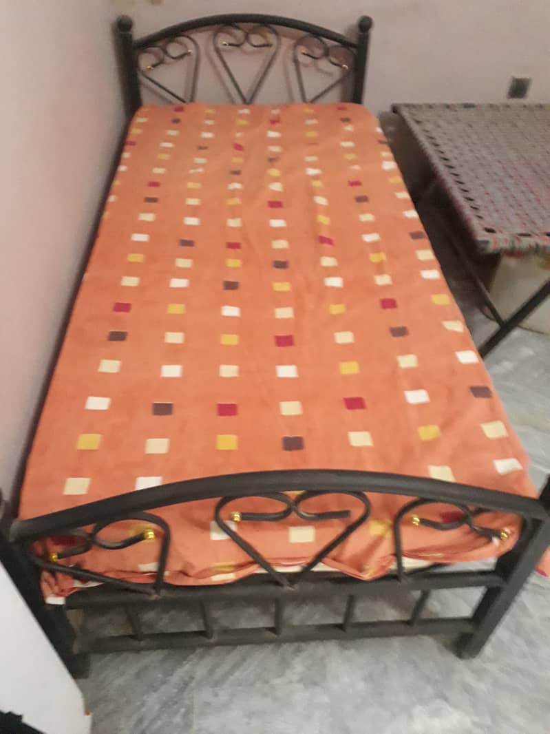 Single Bed with Mattress (Iron type) 2