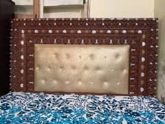 Wooden Double bed with mattress for sale