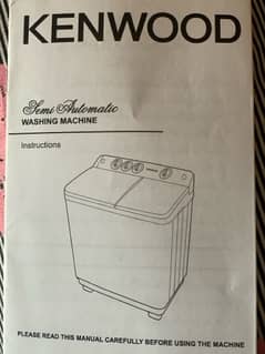 KENWOOD 10KG TWIN TUB SEMI AUTOMATIC WASHING MACHINE Model KWM-1012S