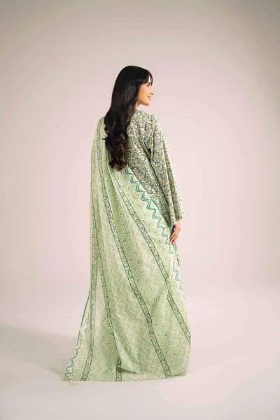 3 Pcs/ Lawn printed/ women's unstitched suit 0