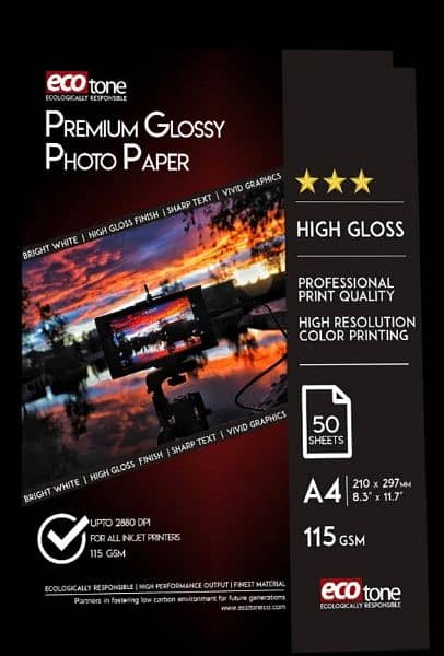 Premium glossy paper 115 gsm a4 pack of 50 1