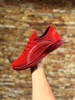 Men's Casual Breathable Fashion Sneakers -JF018. Red 0