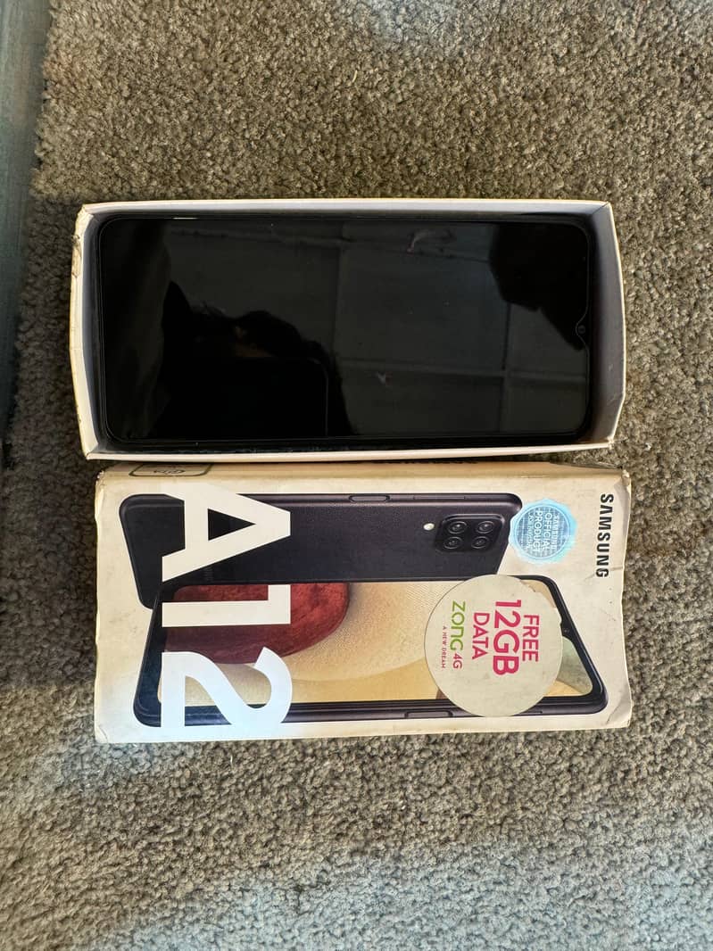 Samsung A12 | Excellent (10/10) | Black | Box, Charger 1