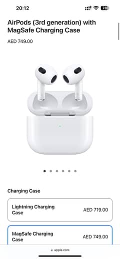 Apple airpods pro right earphone with charging case