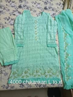 3 pc chikaen kari dress