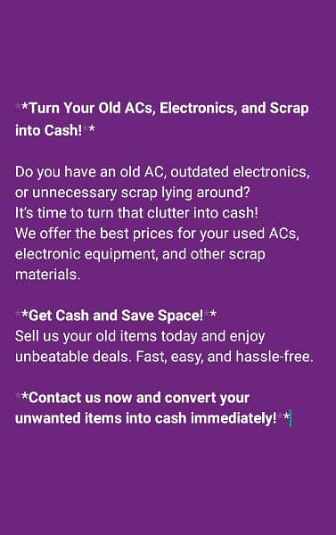 we purchase used ac and all home scrap 2