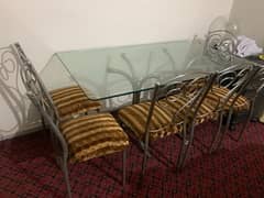 Dining table with 6 chairs for sale