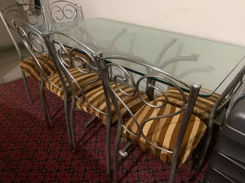 Dining table with 6 chairs for sale 2