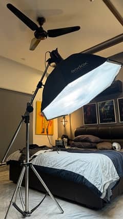 GODOX SL60 with octa box