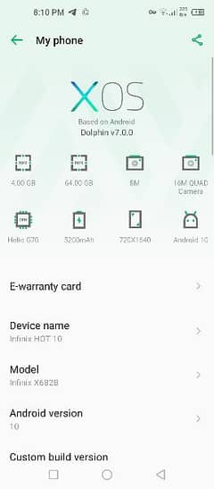 infinix hot 10 condition 10/7