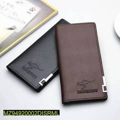 Casual Long Fold Leather Wallet