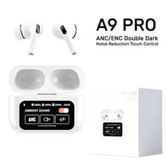 AIRPODS A9 PRO Touch Screen ANC/ENC Noise Reduction, Touch Control