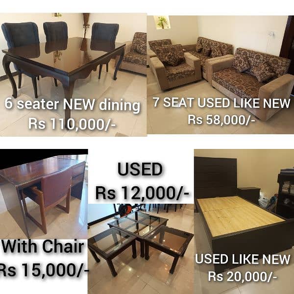 Sofa|Dining Table|Centre Table|Single Bed|Study Table with Chair 0