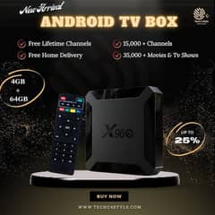 Android TV Box X96q 4gb +64gb with 5000 free channels