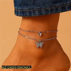 1 Carat silver-plated anklet