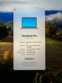 Macbook Pro 2018 | 15inch | Intel Core i9 2.9 GHz | 1TB | 32GB