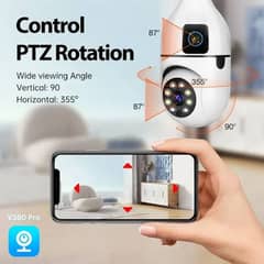 Bulb WIFI Dual 2 Lens Camera  WIFI smart camera v360