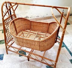 Cane Baby Jhoola Handmade Rattan Wicker Baby Swing Bed Baby Cradle 0