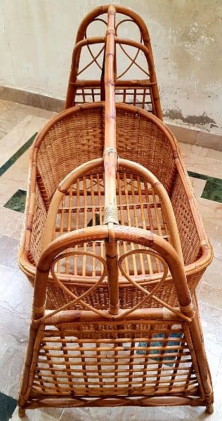 Cane Baby Jhoola Handmade Rattan Wicker Baby Swing Bed Baby Cradle 4