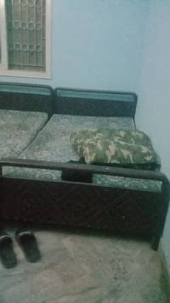 2 single bed with mattress