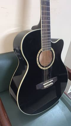 Black semi acoustic Guitar