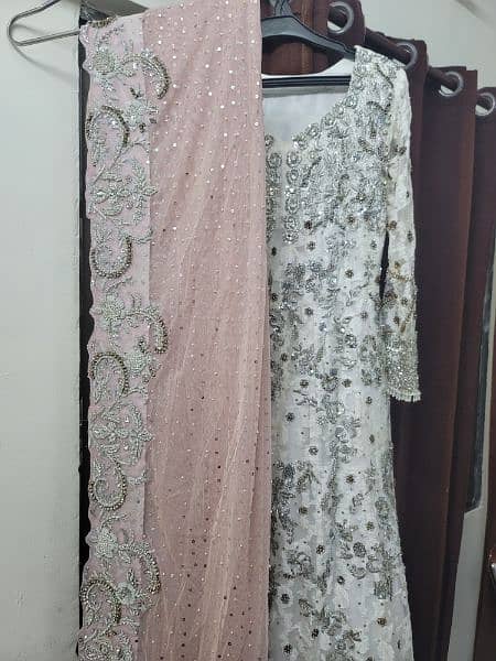 Off white maxi with blush pink dupatta 10