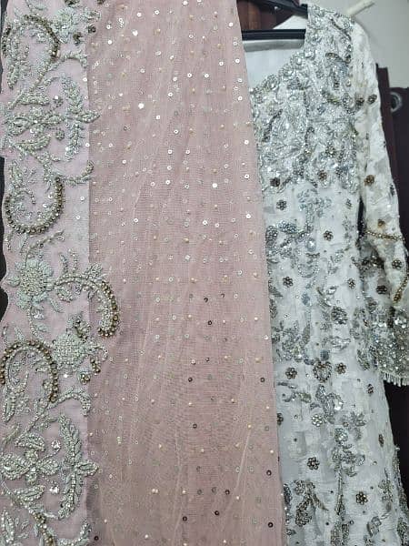 Off white maxi with blush pink dupatta 13