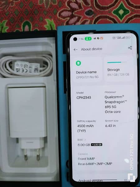 Oppo F21 pro 5G 8gp ram 128gp 3