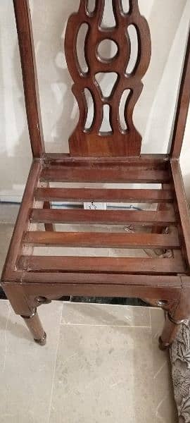 7 chairs wooden with good condition 1