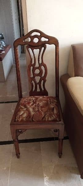 7 chairs wooden with good condition 3